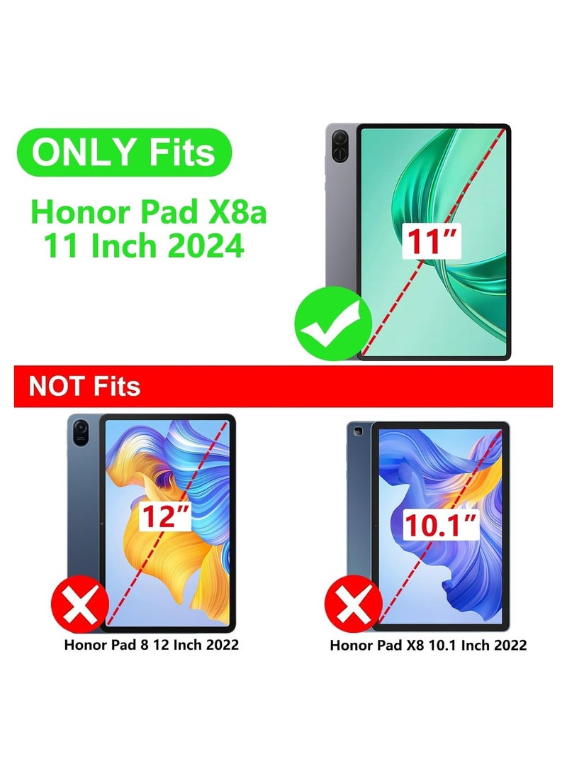 Case for Honor Pad X8a 11 inch 2024 Business PU Leather Tablet Protective Case for Honor Pad X8a with Card Compartment, Rose Gold - Image 2